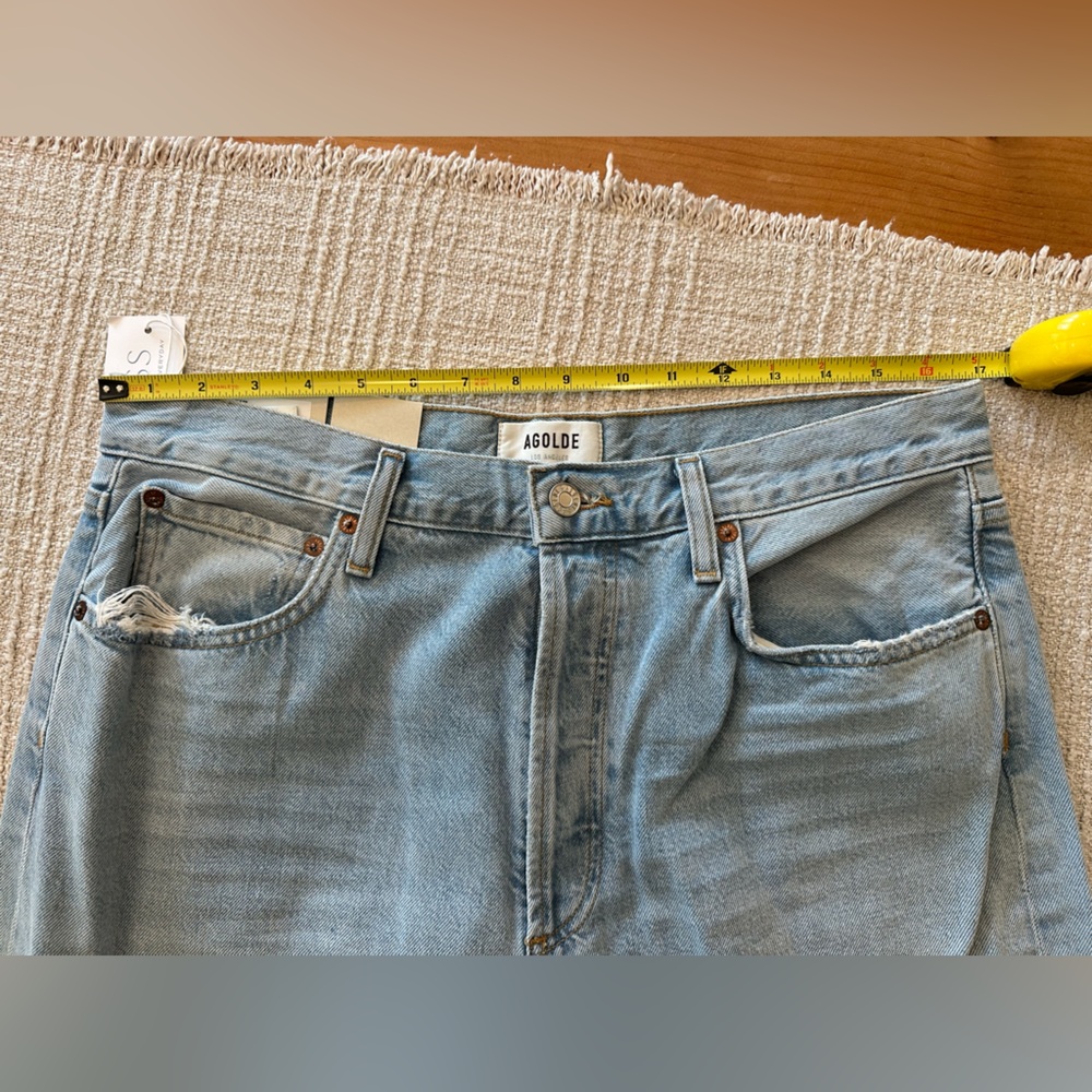 Agolde High-Rise Wide Leg Jeans in Light Blue - Picture 11 of 11
